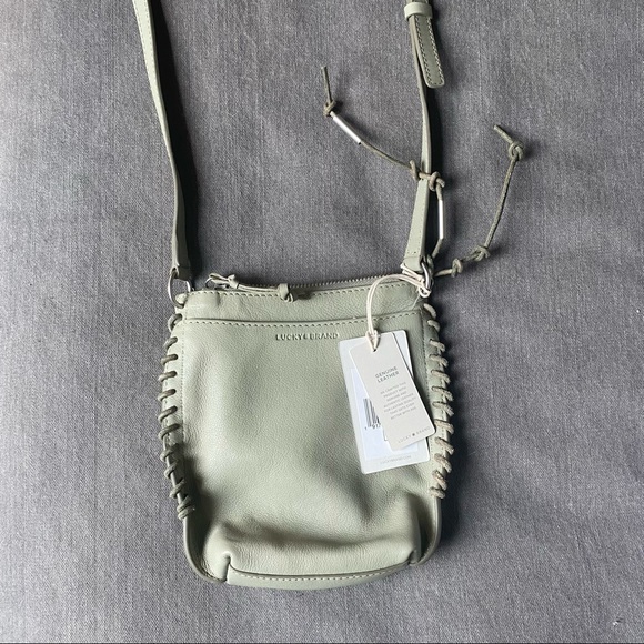 LIKA LEATHER CROSSBODY BAG Lucky Brand (sage/seagrass) NWT #festivalseason - Picture 4 of 5